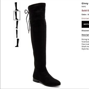 RAYE x Tularosa- Black Suede Over The Knee Ginny Boots - 9